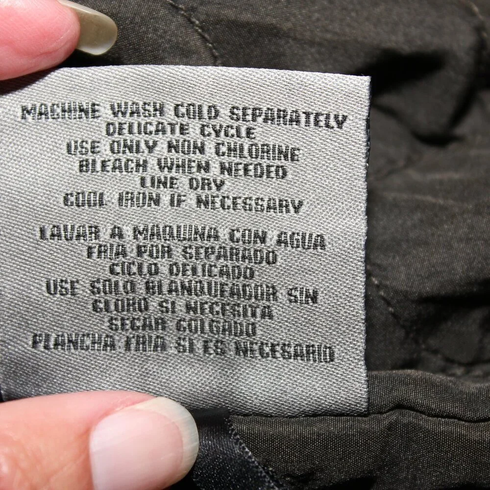 Levi's Mens Canvas feel Quilted Interior Green Heavy Coat Zip Snap Size Medium - Picture 7 of 13